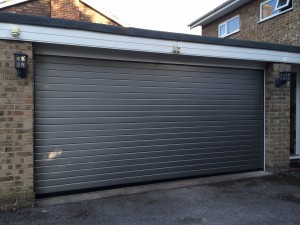 Ryterna Rib Stucco garage door installed in Mansfield Nottinghamshire