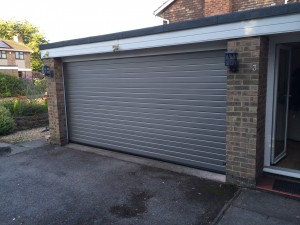 Ryterna Rib Stucco garage door installed in Mansfield Nottinghamshire