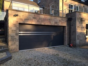 Byron Doors installation of a Ryterna Flush Slick steel sectional garage door in Mansfield.