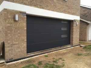 Byron Doors installation of a Ryterna 40mm insulated steel sectional garage door in Mansfield